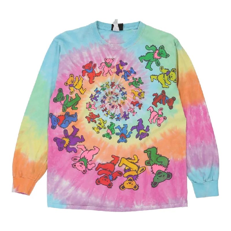 Grateful Dead Liquid Blue Band Long Sleeve T-Shirt - Medium Multicoloured Cotton