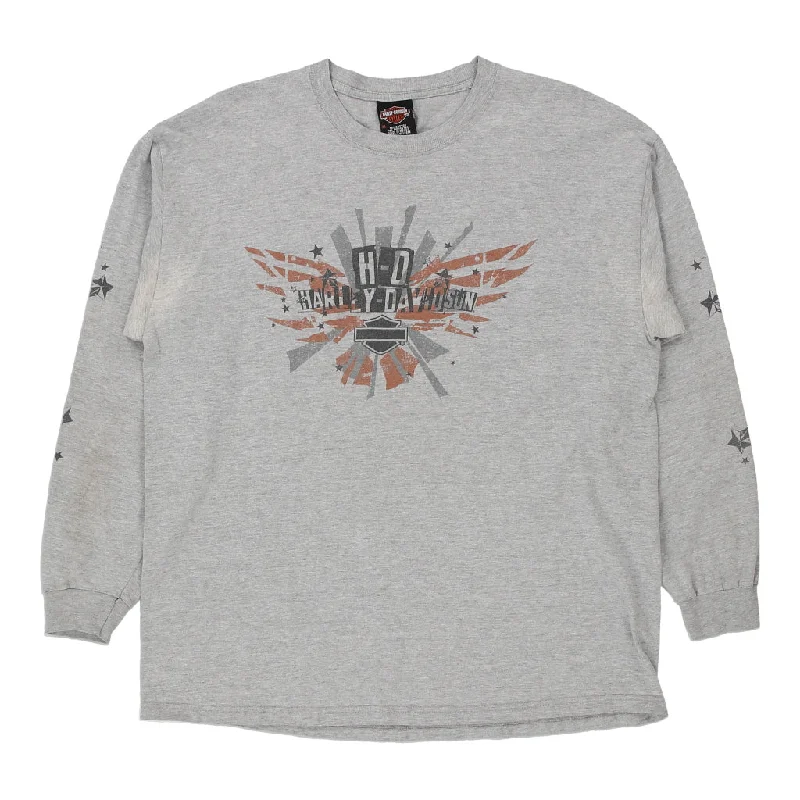 St Paul, Minnesota Harley Davidson Graphic Long Sleeve T-Shirt - XL Grey Cotton