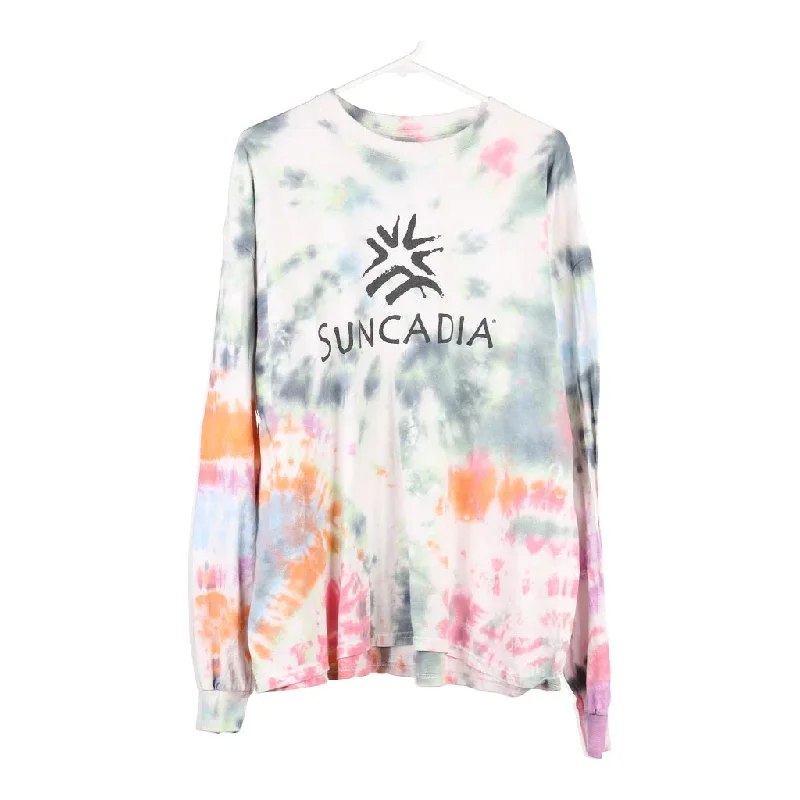 Suncadia Gildan Tie-Dye Long Sleeve T-Shirt - 2XL Multicoloured Cotton