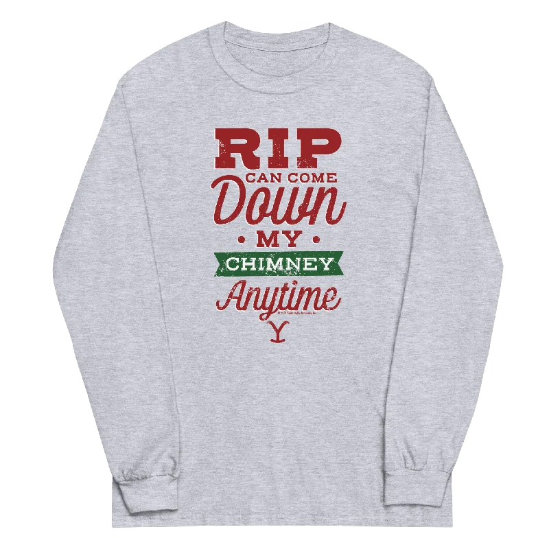 Yellowstone Rip Can Come Down My Chimney Any Time Adult Long Sleeve T-Shirt