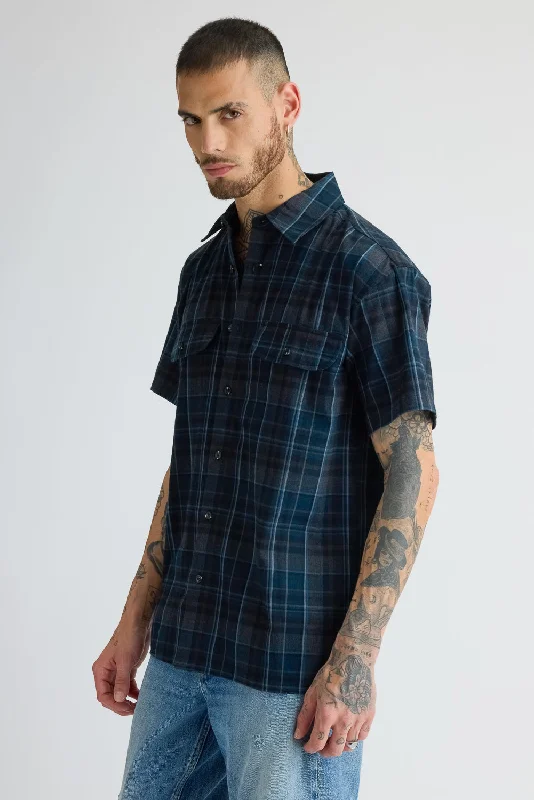 Blue Checkered Men's Shirt