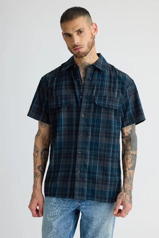 Blue Checkered Men's Shirt