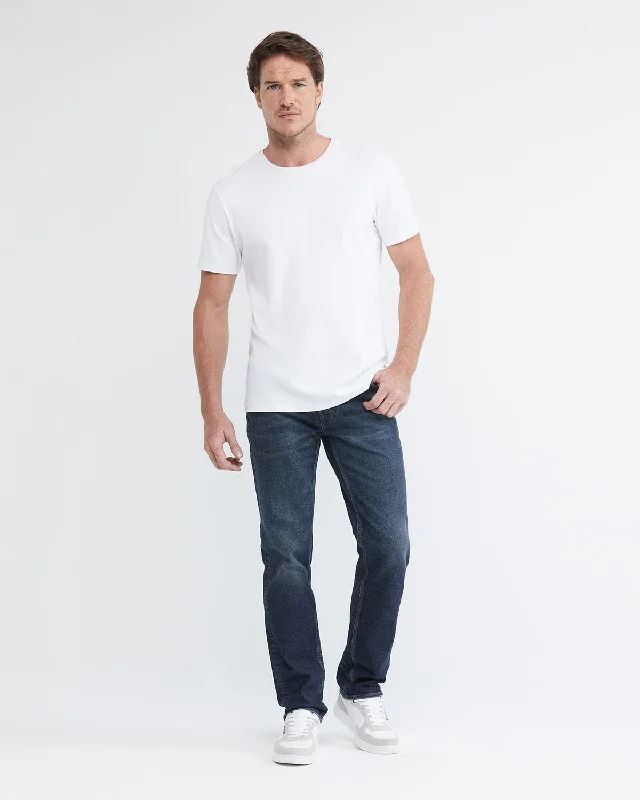 RELAXED FIT HIGH-RISE DARK JEANS IN ULTRA DARK WASH