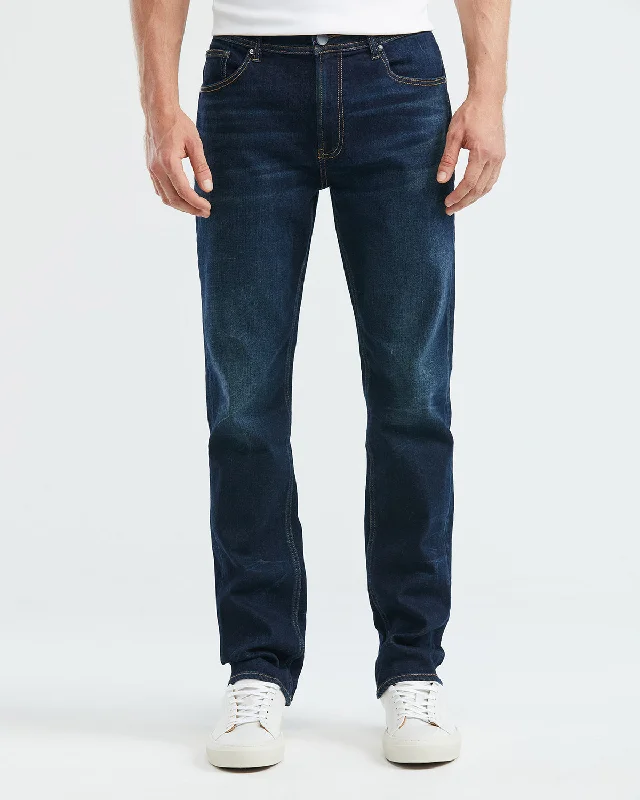 RELAXED FIT HIGH-RISE JEANS IN ULTRA DARK WASH BS