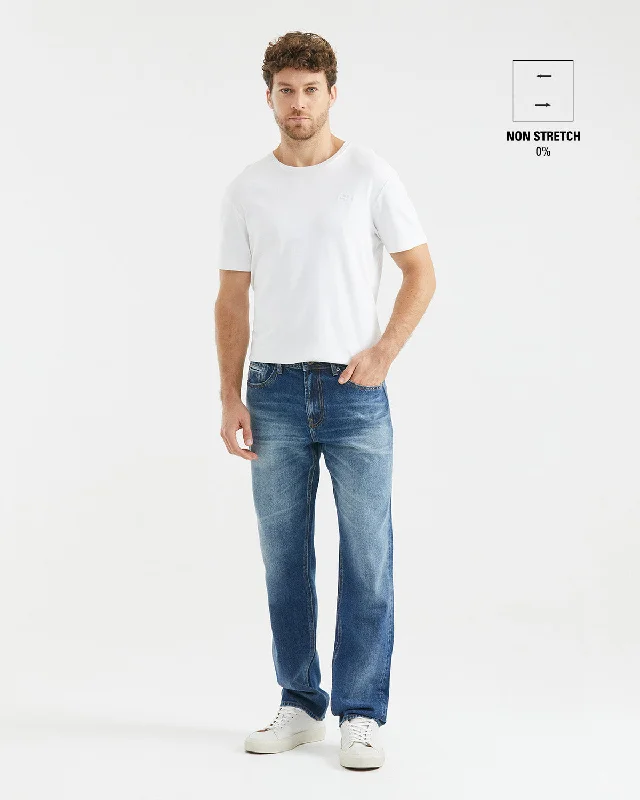 RELAXED FIT HIGH-RISE LIGHT JEANS IN MEDIUM WASH