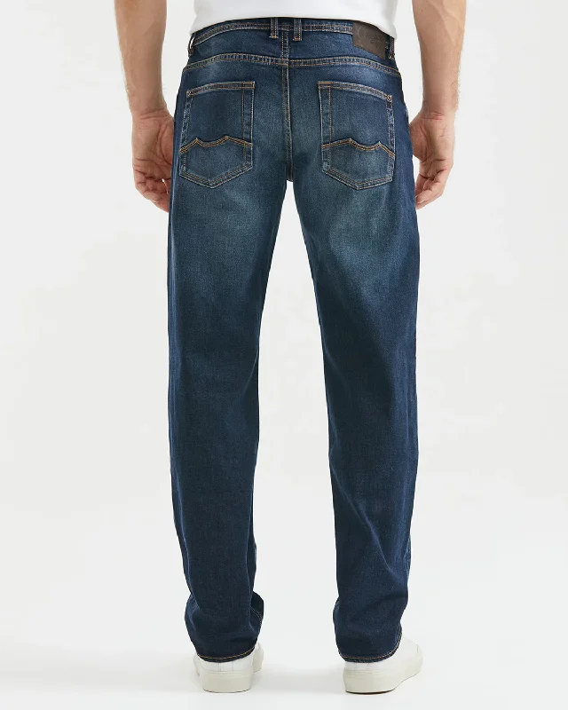 RELAXED FIT HIGH-RISE JEANS IN ULTRA DARK WASH