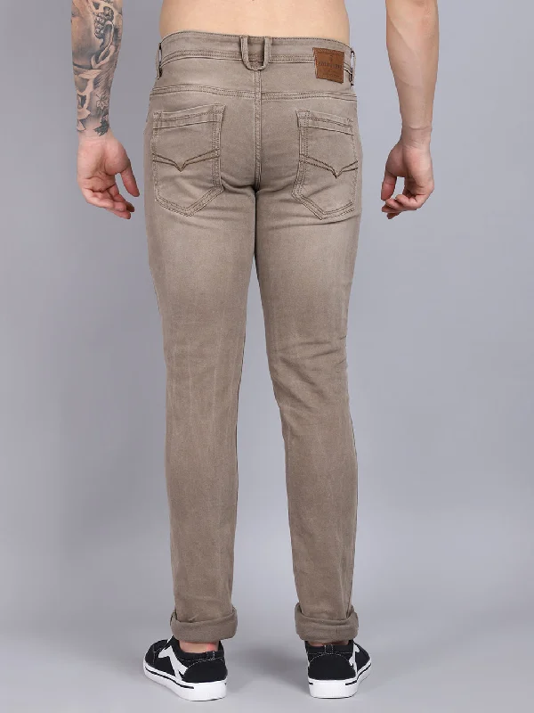 Cantabil Men's Brown Denim