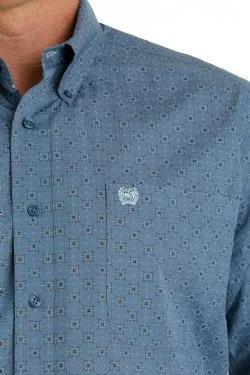 Cinch Geometric Button Down