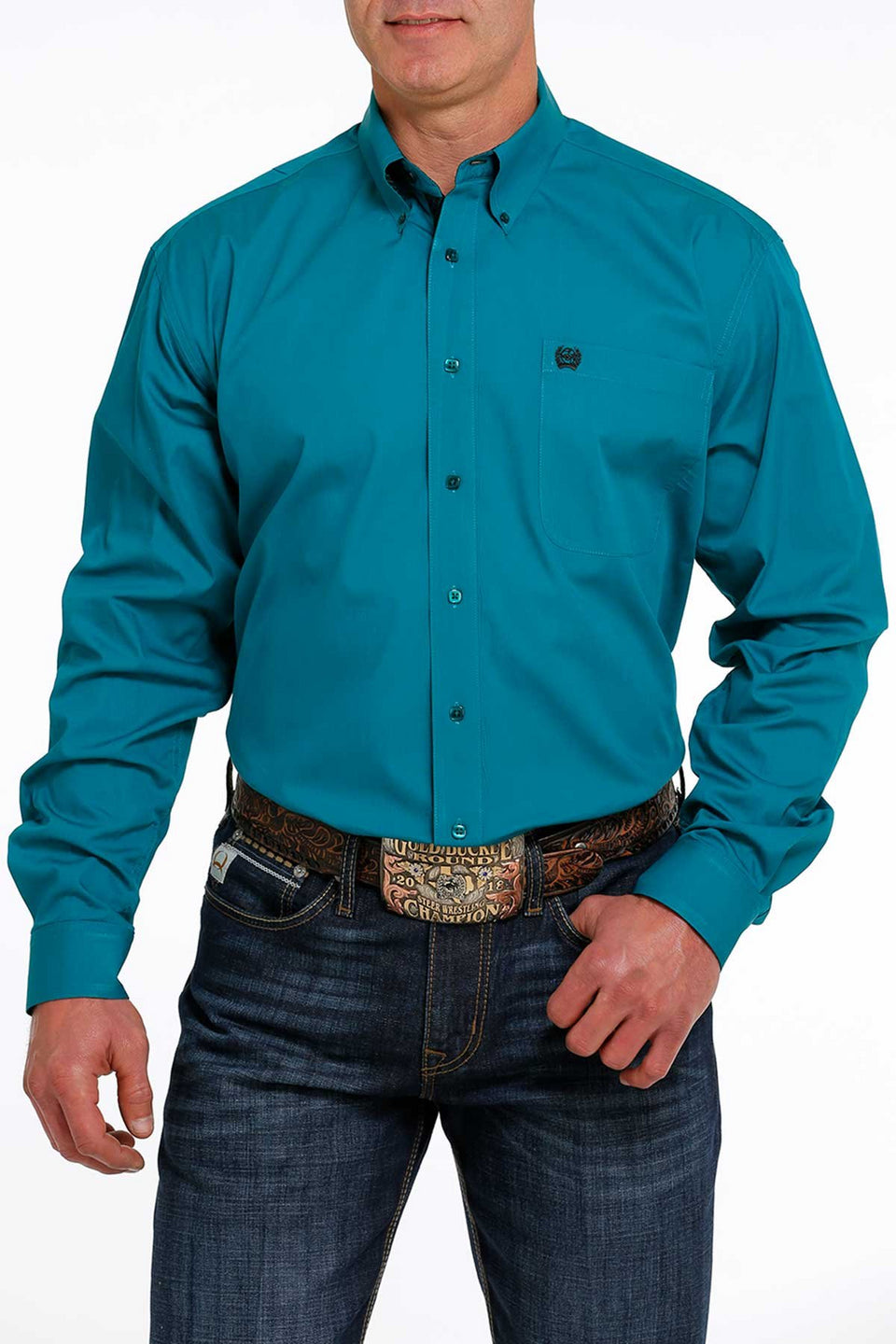 Cinch Solid Teal Western Shirt