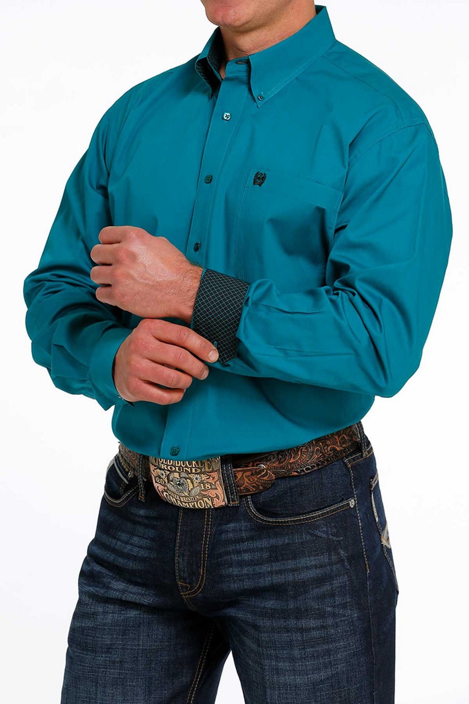 Cinch Solid Teal Western Shirt