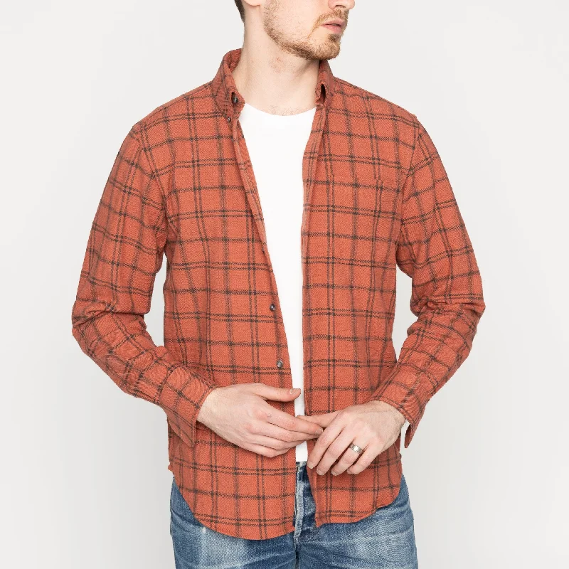 Easy Shirt - Big Slub Check Flannel - Red