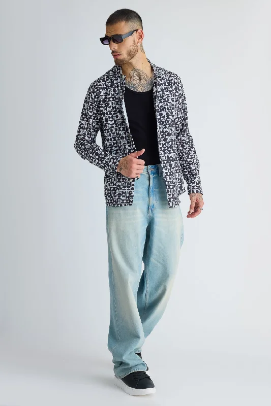 Full Sleeves Avant-Garde Printed Shirt