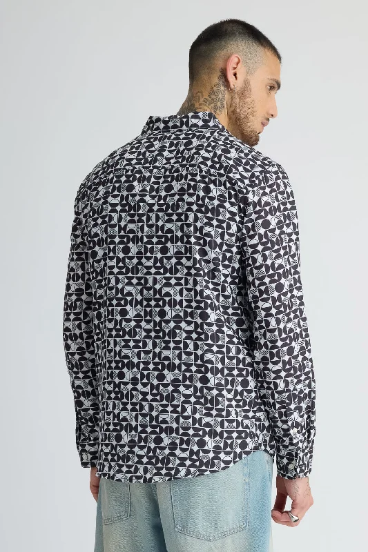 Full Sleeves Avant-Garde Printed Shirt