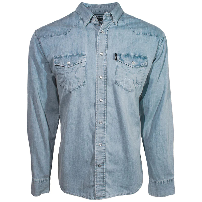 Hooey Chambray Denim Long Sleeve Shirt