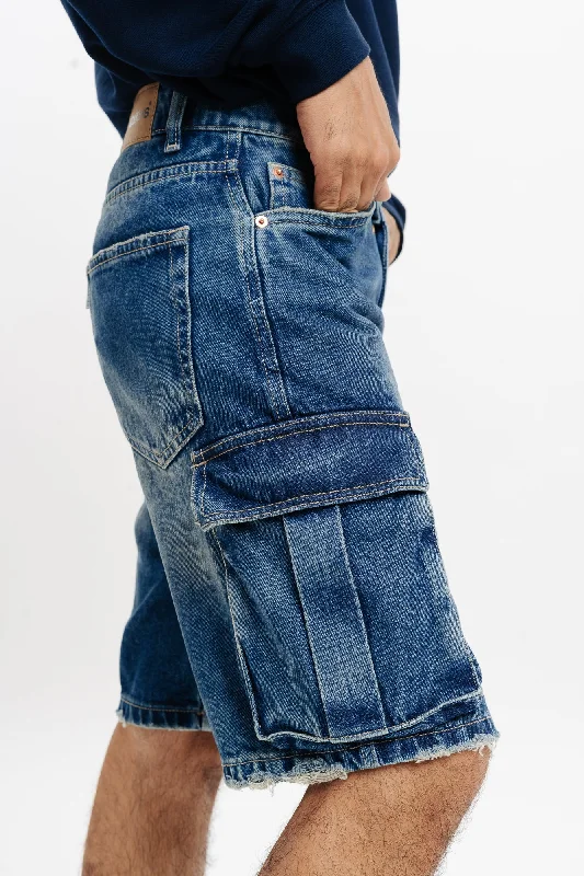 Indigo Cargo Men's Shorts