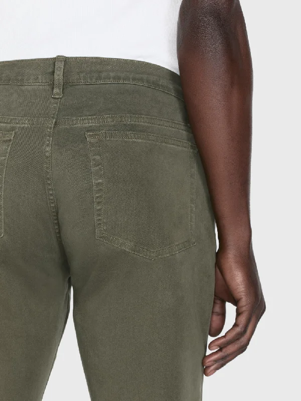 L'Homme Slim Brushed Twill -- Dark Olive