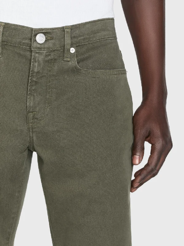 L'Homme Slim Brushed Twill -- Dark Olive