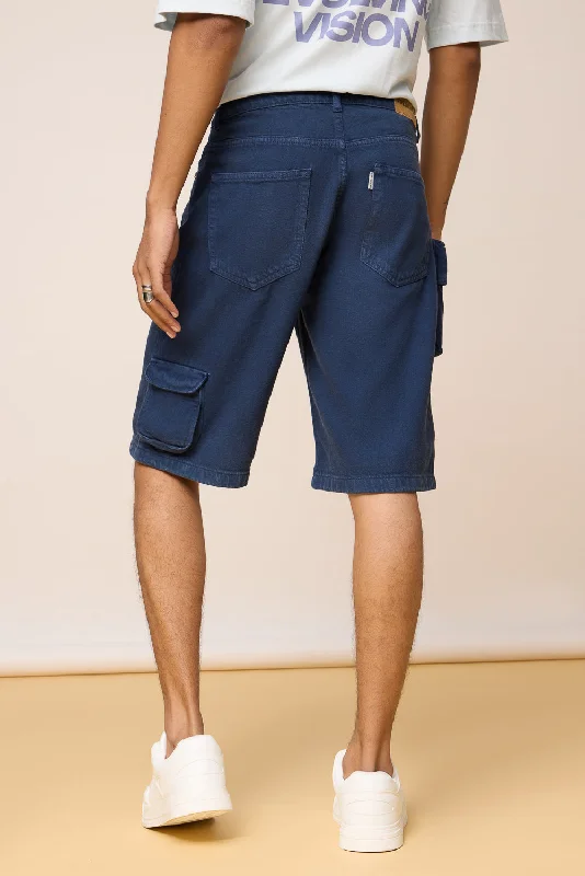 Men's Essential Navy Blue Cargo Shorts