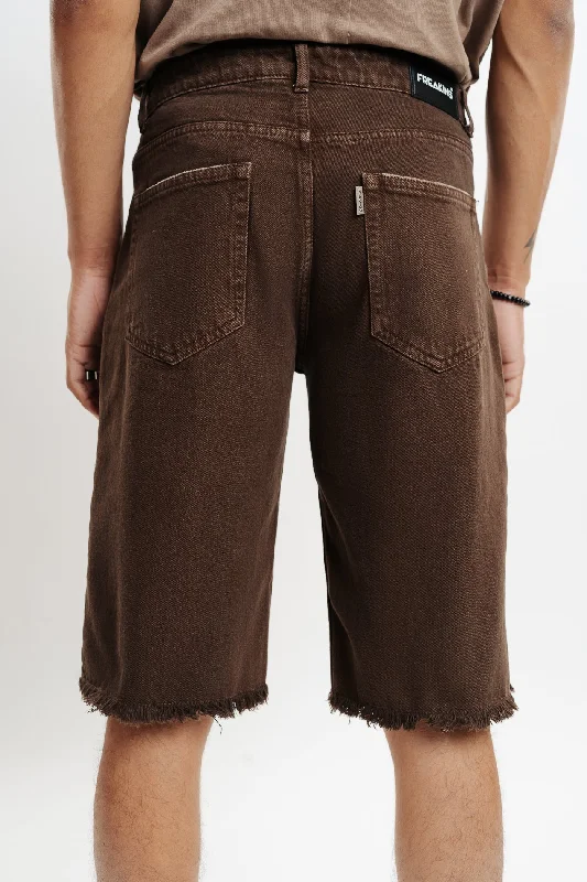 Men's Brown Denim Shorts