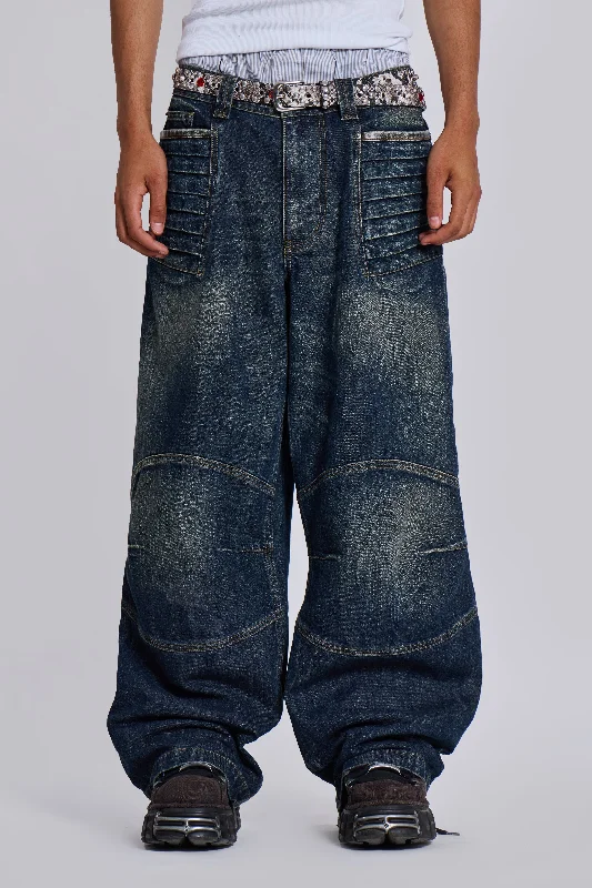 Mid Blue Crash Colossus Jeans