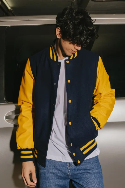 Navy Men's Varsity Jacket