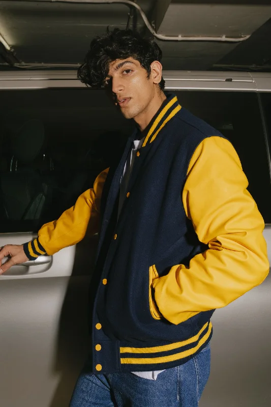 Navy Men's Varsity Jacket