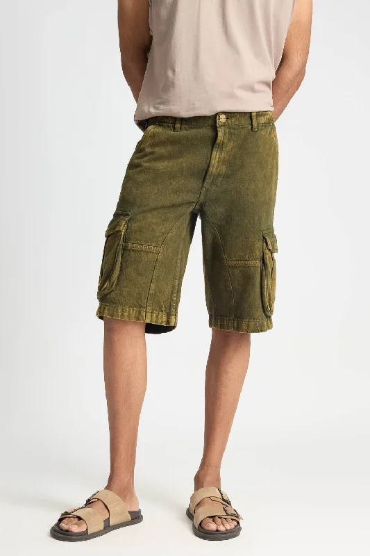 Olive Tinted Mens Cargo Shorts