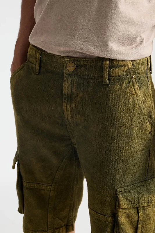 Olive Tinted Mens Cargo Shorts