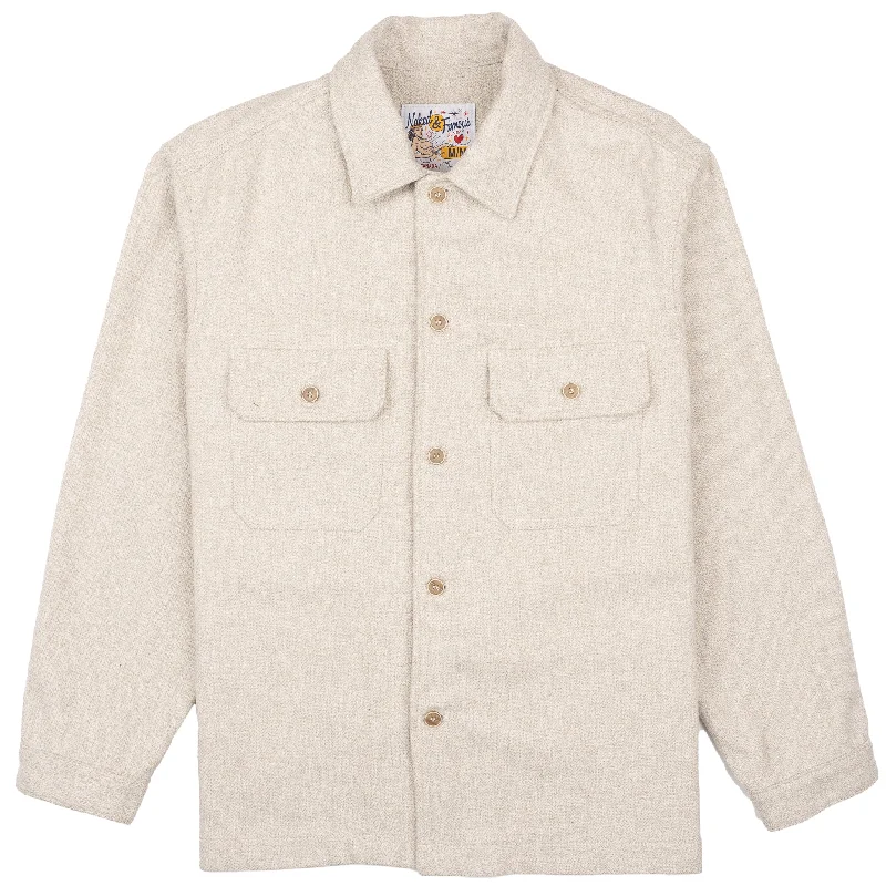 Over Shirt - Triple Yarn Twist Brushed Flannel - Ivory