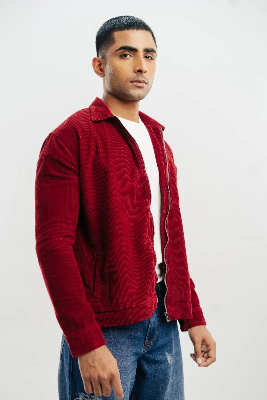 Red Corduroy Men's Jacket