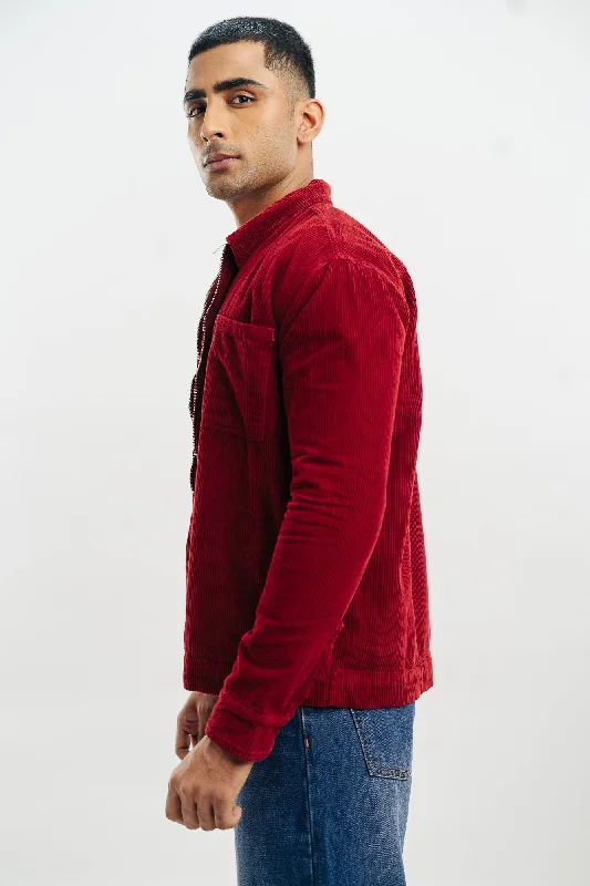 Red Corduroy Men's Jacket