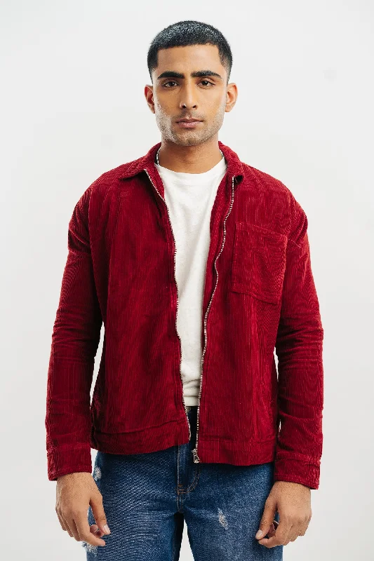 Red Corduroy Men's Jacket