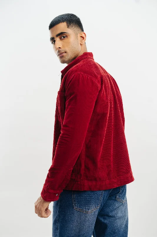 Red Corduroy Men's Jacket