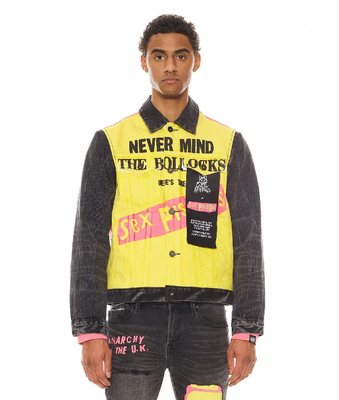 TYPE II JACKET WITH ZIP OFF SLEEVES ""SEX PISTOLS"" IN BOLLOCKS