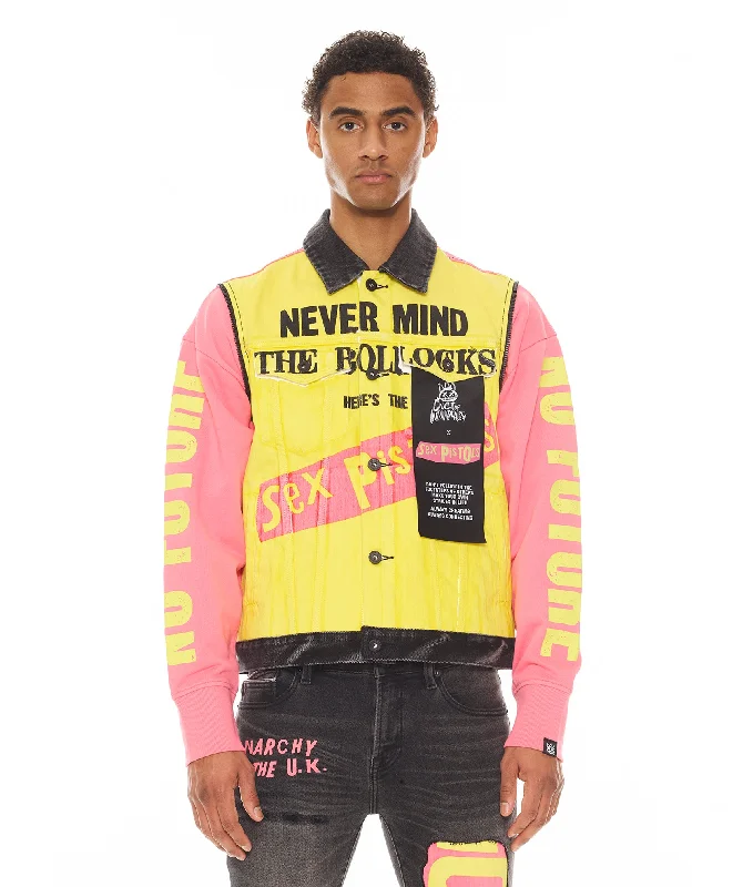 TYPE II JACKET WITH ZIP OFF SLEEVES ""SEX PISTOLS"" IN BOLLOCKS