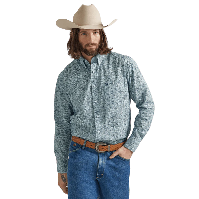 Wrangler George Strait Paisley Print Western Shirt