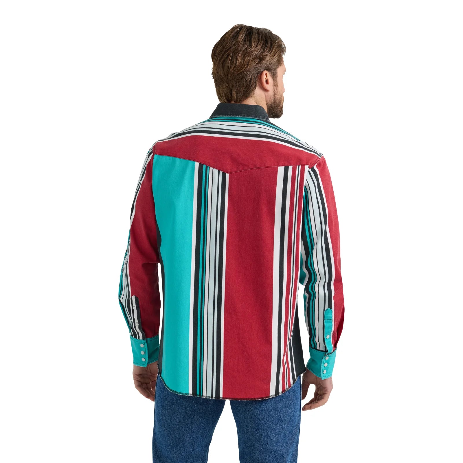 Wrangler Multicolor Brushpopper Stripe Snap Shirt