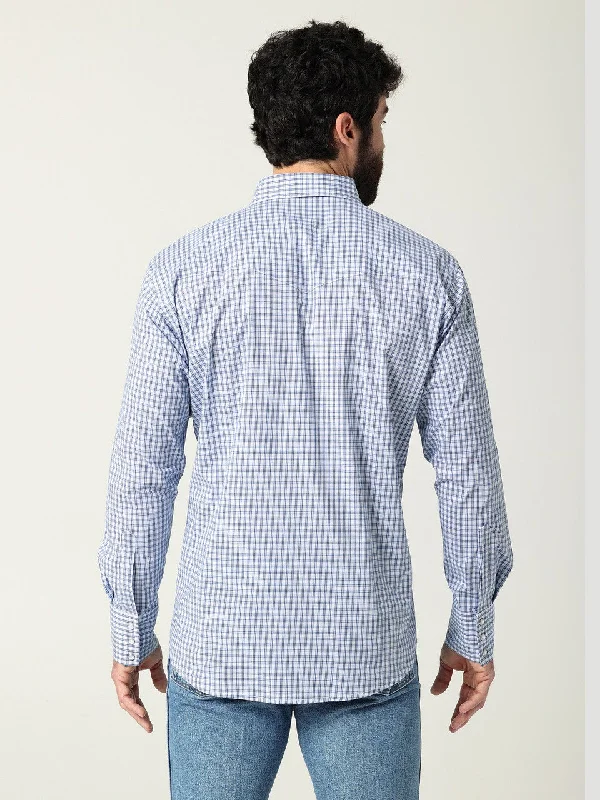 WRANGLER WRINKLE RESIST BLUE PLAID