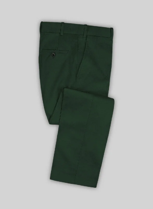 Italian Emerald Green Cotton Stretch Pants