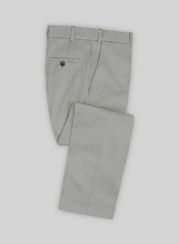 Italian Petrol Gray Cotton Stretch Pants