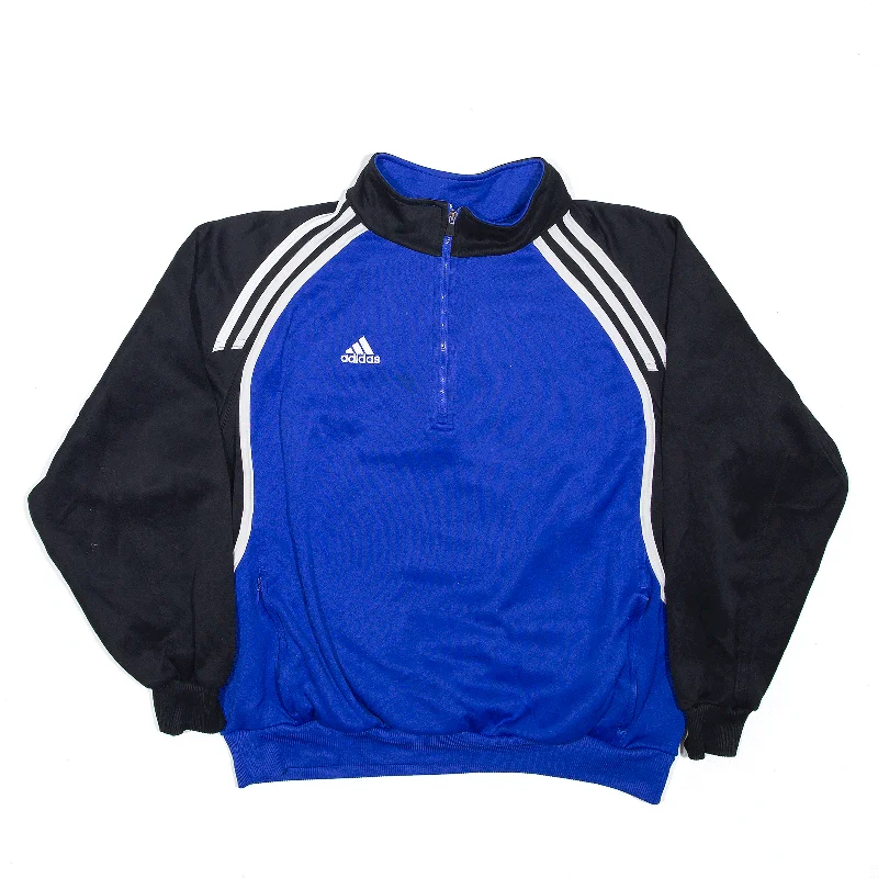 ADIDAS 3/4 Zip Pullover Jacket Blue Track Mens L