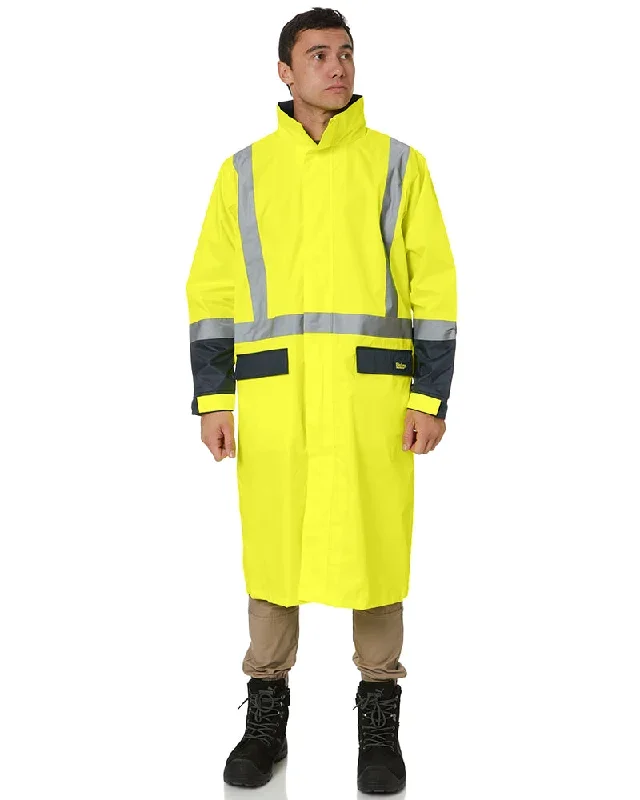 bisley-hi-vis-taped-long-rain-coat-yellow-navy