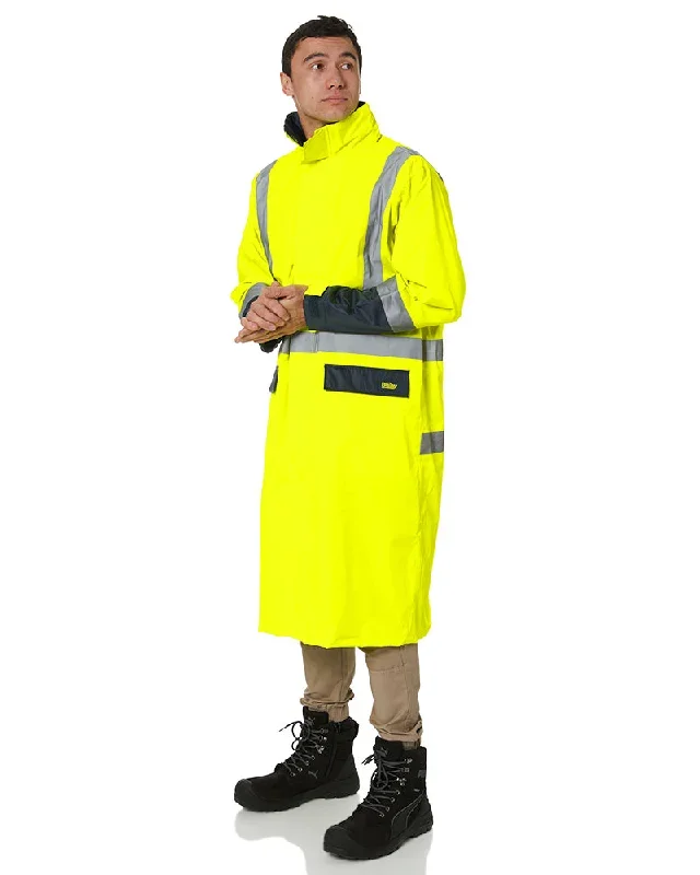 bisley-hi-vis-taped-long-rain-coat-yellow-navy