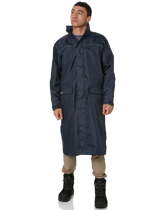 Long Rain Coat - Navy