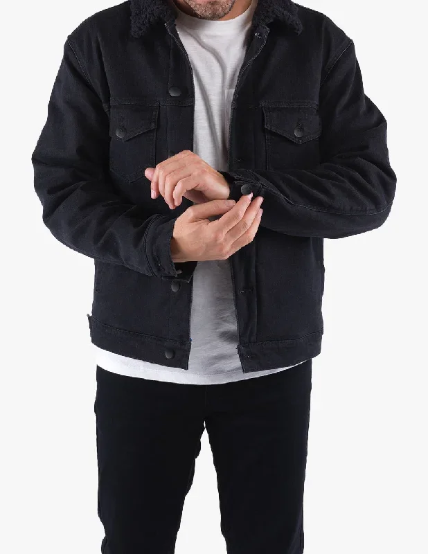 BLACK OUT DENIM JACKET