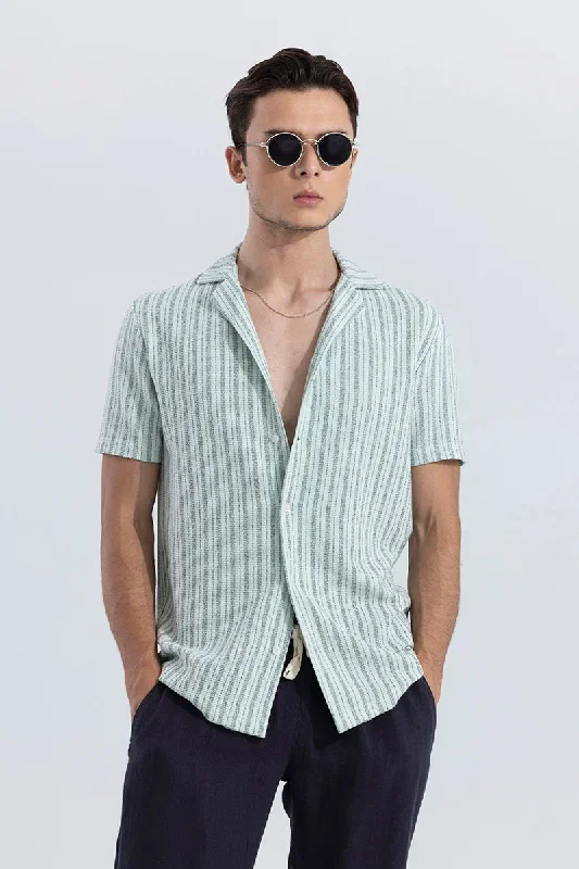 Blaze Stripe Green Knitted Shirt