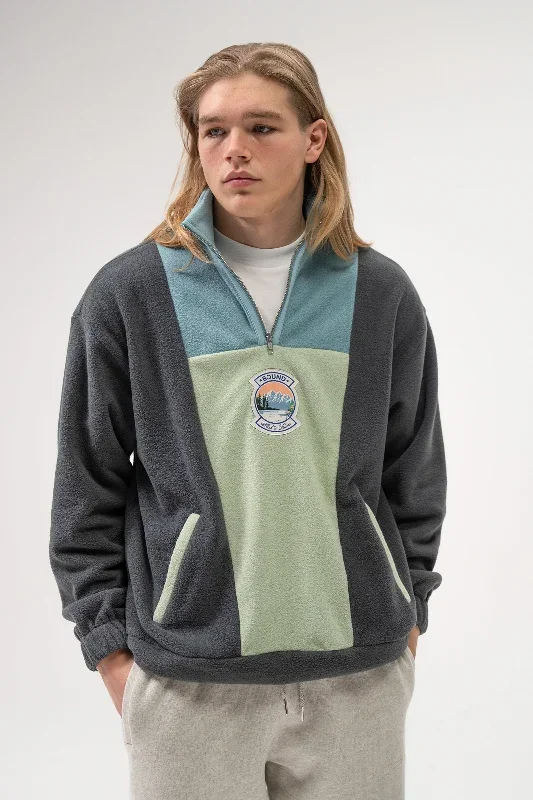 BLUE RETRO FLEECE PULLOVER