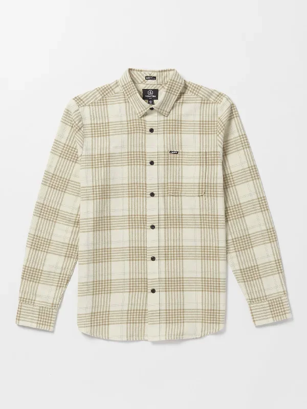 Caden Plaid Long Sleeve Shirt - Dirty White