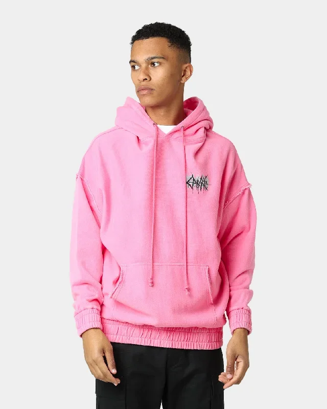 Carre Metalle Distressed Hoodie Washed Pink