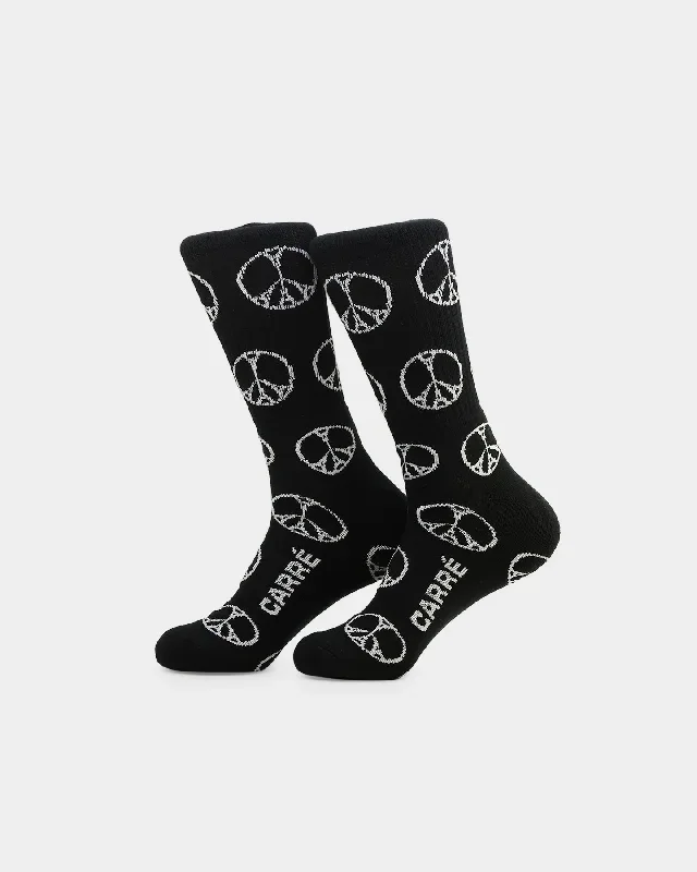 Carre Peace All Over Sport Socks Black